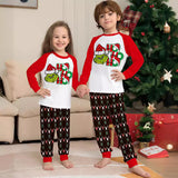 Family Matching Monster Letters Christmas Parent-child Loungewear Pajama Set