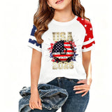 Kid Boy Girl USA Independence Day 250th Anniversary Short Sleeve T-Shirt Tops