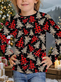 2-12T Kid Girl Cute Casual Fashion Christmas Print Long Sleeve T-shirt