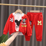 Baby Boy Fashion Mickey Mouse Cartoon Spring Autumn 3 Pcs Sets