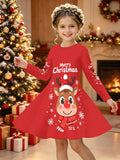 3-12Y Kid Girl Christmas 2026 Autumn Winter Long-sleeved Dresses