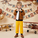 Men's Retro Pilot Costume Set Halloween Cosplay Costume