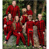 Family Matching Plaid Homewear Parent-child Pajamas