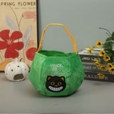 Embroidered Halloween Portable 3D Candy Pumpkin Lantern Bag Basket