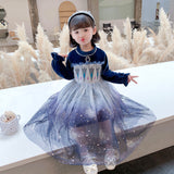 Girls Winter Long Sleeve Snow Queen Elsa Dress