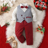 6M-8T Kid Baby Boy Christmas Hosting Suit 3 Pcs Ser