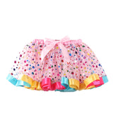 Kid Baby Girl Printed Star Mesh Tutu Lining Fluffy Skirts