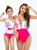 Family Matching Parent-child High-waisted One-piece Swimsuit