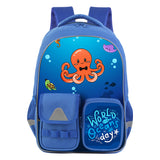 Kid Boy Double-layer Primary Secondary Zipper Cartoon Multi-pocket Backpack
