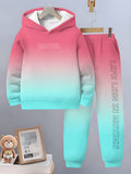 New Trendy Children's Fashion Casual Spider Hooded Sweatshirt Two-piece Set