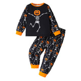 1-8Y Kid Baby Girl Halloween Suit Cartoon Pumpkin Skull Funny 2 Pcs Set
