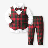 Kid Baby Boys Suits Flower 3 Pcs Sets Suits