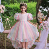 Kid Girl Piano Performance Birthday Fluffy Dresses