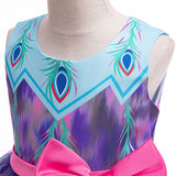 Kid Girls Mesh Print Multi-element Cosplay Princess Dress