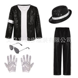 Children's Michael Jackson Costume Set Sequin Costume Halloween Stage Costume