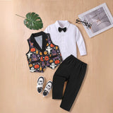 2-6T Kid Boy Halloween Party Performance Suit 3 Pcs Set