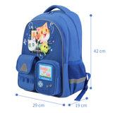 Kid Boy Double-layer Primary Secondary Zipper Cartoon Multi-pocket Backpack