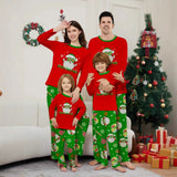 Family Matching Parent-child Christmas Santa Letter Printing Contrasting Holiday Pajamas