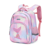 Kid Girl Primary School Striped Unicorn Cartoon Print Backpack