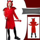 3-12Y Kid Girl Red Evil One-piece Devil Suits