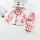 6M-4T Baby Girl Boy Long-sleeved Imitation Silk Pajamas