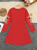 3-12Y Kid Girl Christmas 2026 Autumn Winter Long-sleeved Dresses