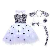 1-10T Kid Baby Girl Animal Glowing Princess Halloween Mesh Dresses