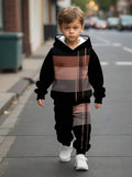 New Handsome Comfortable Casual Fashion Simple Hooded Sweater Trousers Suit