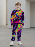 Children's Hooded Sweater Set Children's Casual Set