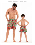 Family Matching Swimsuit Mother Daughter Father Son Beach Parent-child Swimwear