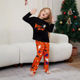 Family Matching Parent-child Halloween Pajamas Long-sleeved  Little Devil Eyes 2 Pcs Set