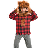 4-16T Kid Boy Girl Halloween Werewolf Animal Suit 2 Pcs Set