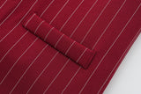 6M-5T Kid Baby Boys Suit British Style Striped 4 Pcs Set