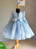 Kid Girl Fluffy Gauze Flower Girl Catwalk Princess Dresses