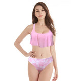 Family Matching Sexy Parent-child Print high-waisted Split Bikini Swimsuit