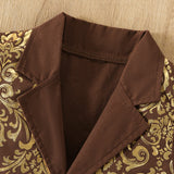 2-6T Kid Boys Bronzing Formal Wedding Suit 4 Pcs Set