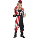 4-10T Kid Boy Girl Clow Circus Party Cosplay Costume