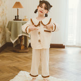 Kid Girl Pure Cotton Autumn Long-sleeved Loungewear Pajamas