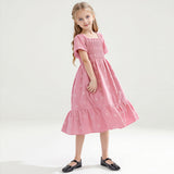 Kid Baby Girls Popular Sleeveless Square Neck Pleated Backless Dresses
