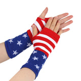 Kid Stars Stripes Long Socks Pentagram Gloves Independence Day