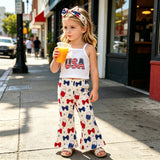 Independence Day USA Kid Girl Suspender Flared 3 Pcs/ Set