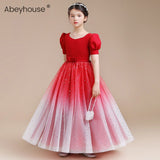 Kid Girl High-end Cello Performance Piano Dress