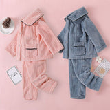 Kid Baby Boy Girl Flannel Coral Velvet Thickened Pajama