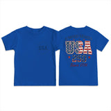 Kid Boy Girl Crew Neck Top Fashion Comfortable Independence Day T-shirt