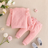 Baby Girl Long-sleeved Fashionable Casual Suit 2 Pcs Sets