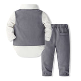 0-3Y Baby Boy Gentleman Fart-wrapped New Year Banquet 4 Pcs Set