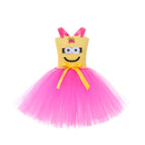 Kid Baby Girl Halloween Minions Party Performance Puffy Dresses