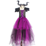 Halloween Feather Shoulder Kids Dress Festive Cosplay Costume
