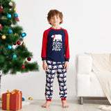 Family Matching Christmas Element Print Parent-child Pajamas