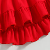 Independence Day Kid Baby Girl Fly Sleeve Love Star Stripe Flared 2 Pcs Set